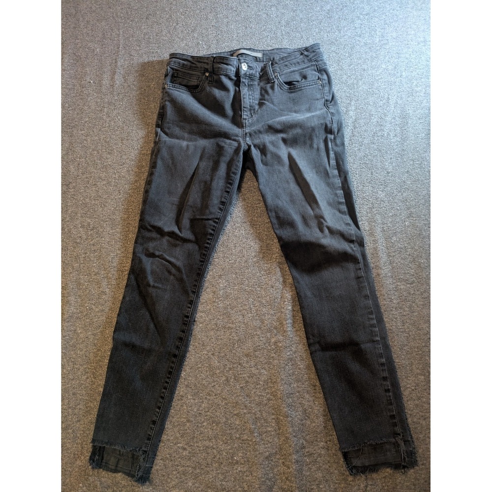 Joes Jeans Womens Ankle Skinny Mid Rise Stretch Black Denim 30x26